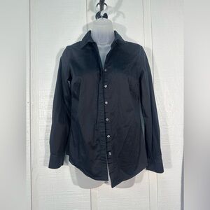 Banana Republic Black Button Down Top Size 6 EUC